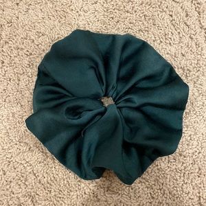 Free People forest green Super Satin Scrunchie